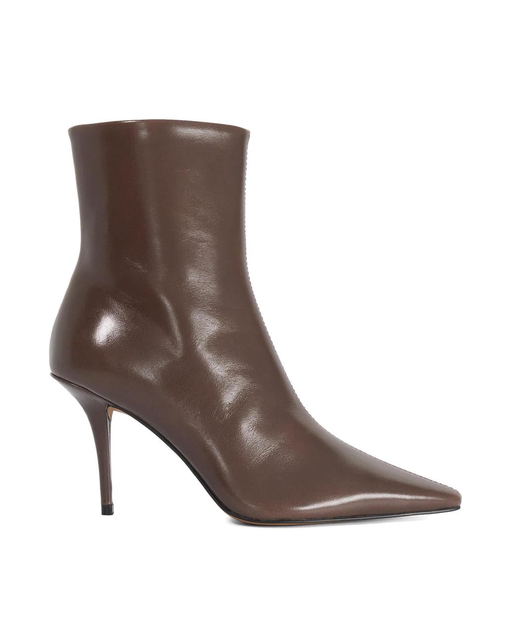 Dune Brown Omara Stiletto-Heel Ankle Boots