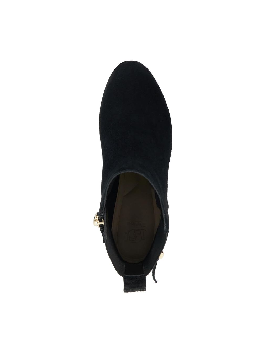Dune Black Olens Leather Buckle Detail Heeled Ankle Boots