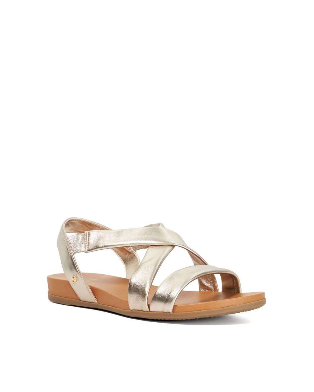 Dune Natural Landies Flat Sandals
