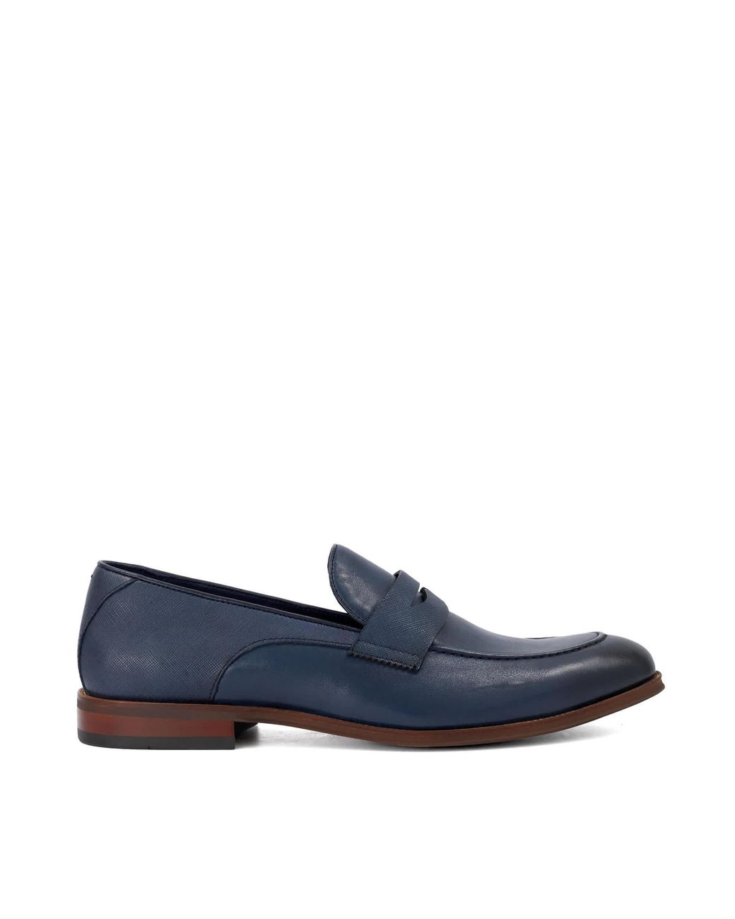 Dune Blue Staten Slip-On Penny Loafers for men