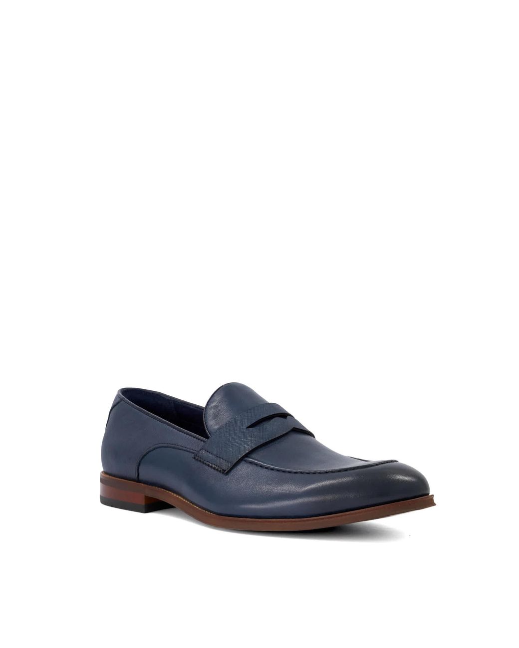 Dune Blue Staten Slip-On Penny Loafers for men