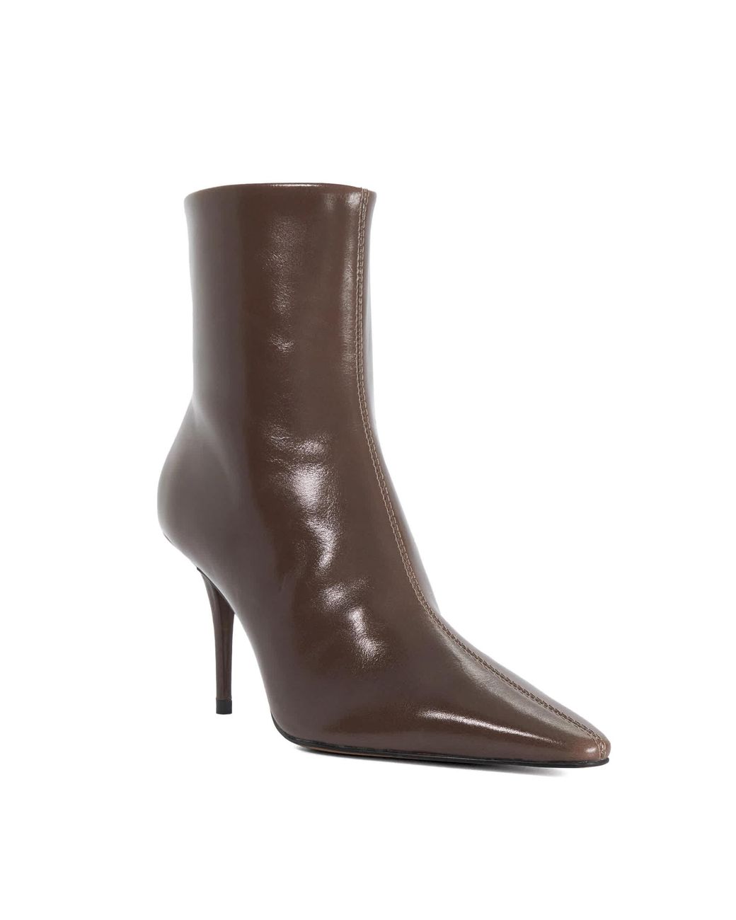 Dune Brown Omara Stiletto-Heel Ankle Boots