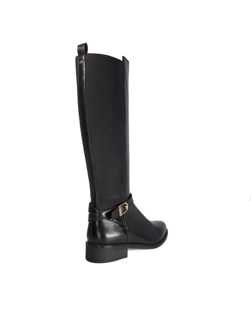 Dune Black Tooni Buckle-Detail Knee-High Boots