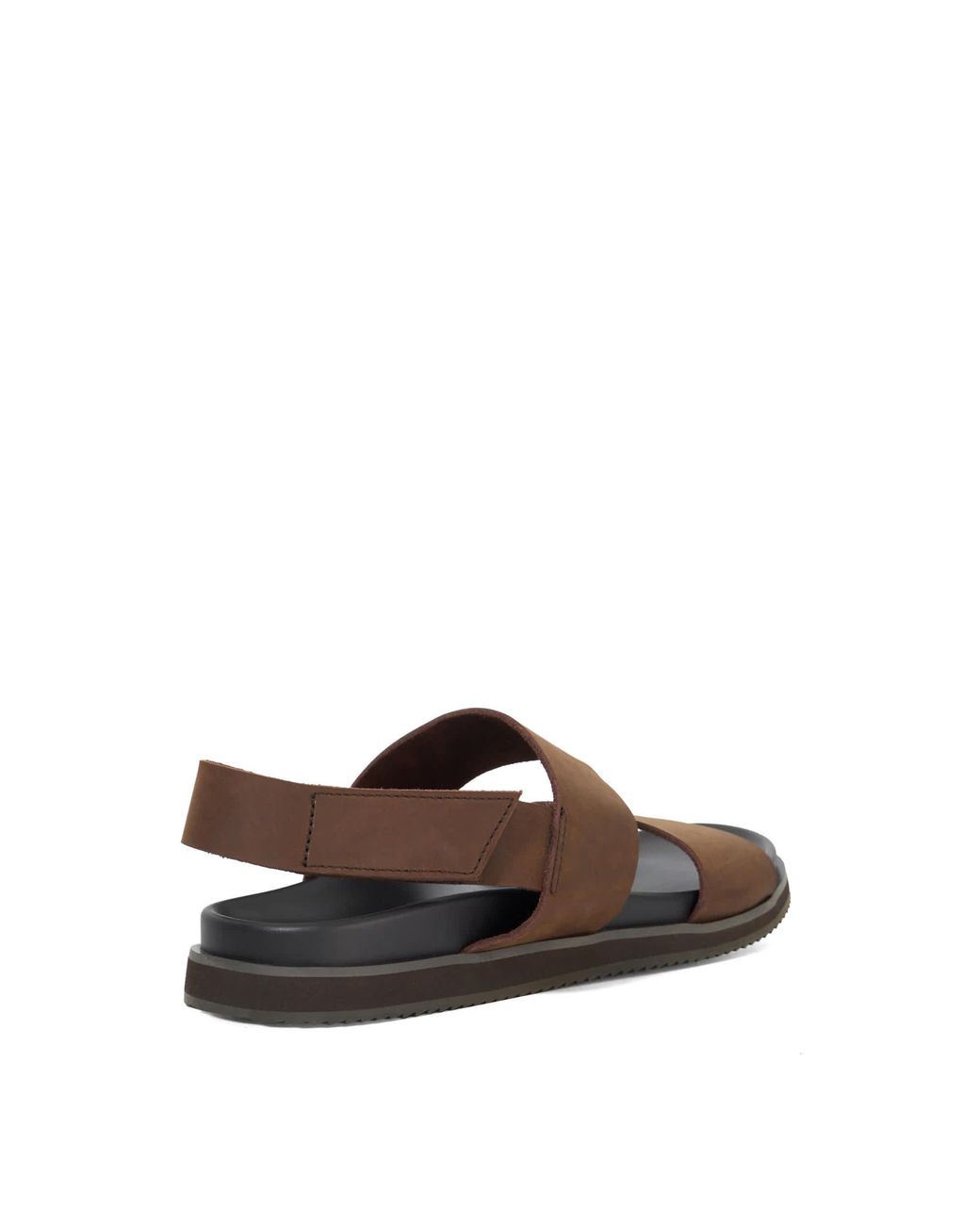 Dune Brown Idealistic Utilitarian Strap Leather Sandals for men