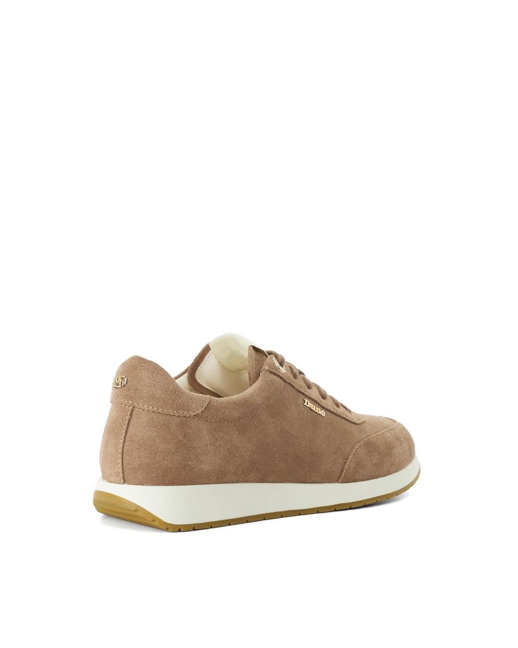 Dune Natural Ettah Suede Lace-Up Runner Trainers