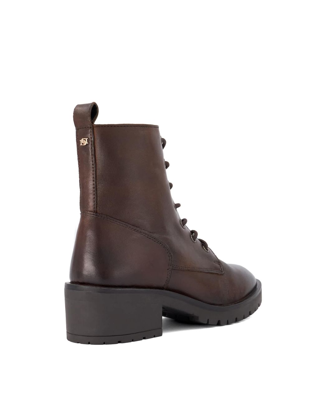 Dune Brown Process Lace-Up Ankle Boots