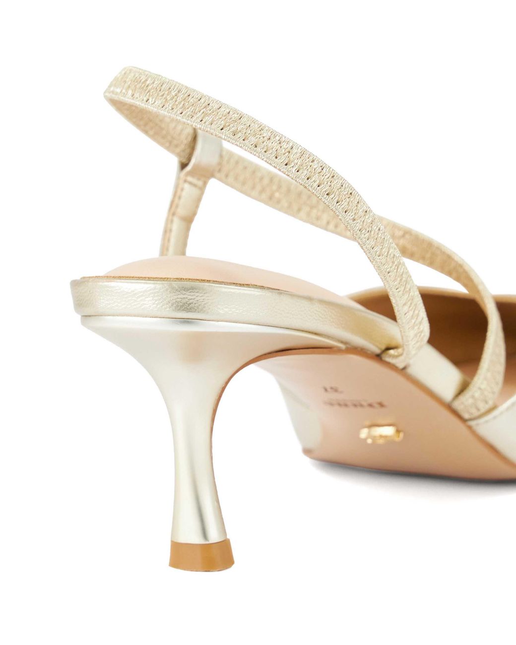 Dune Natural Charming Embellished Court Shoes
