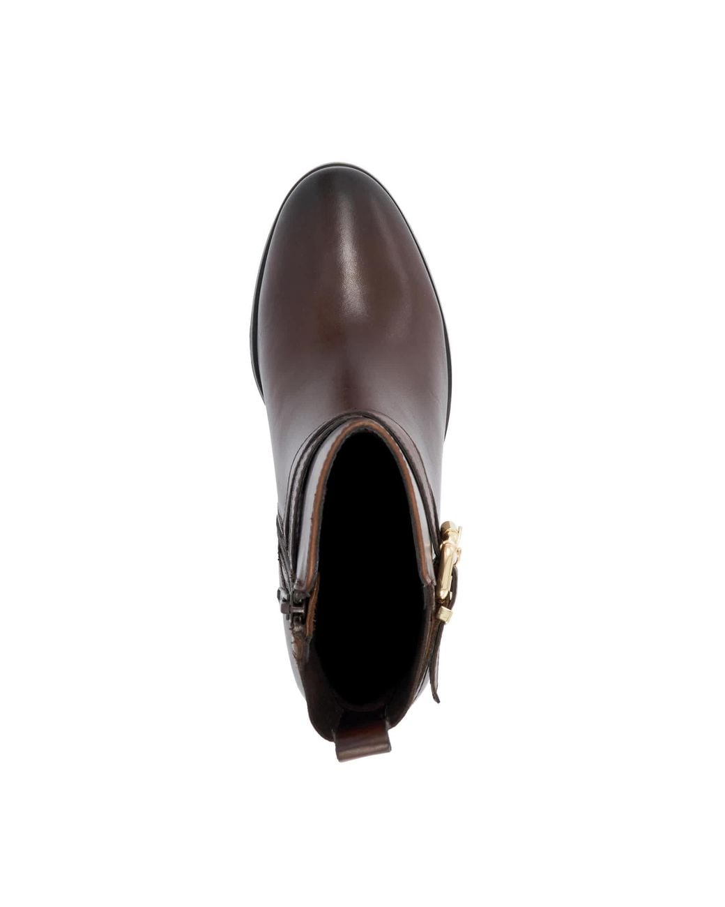 Dune Brown Pabbi Buckle-Detail Ankle Boots