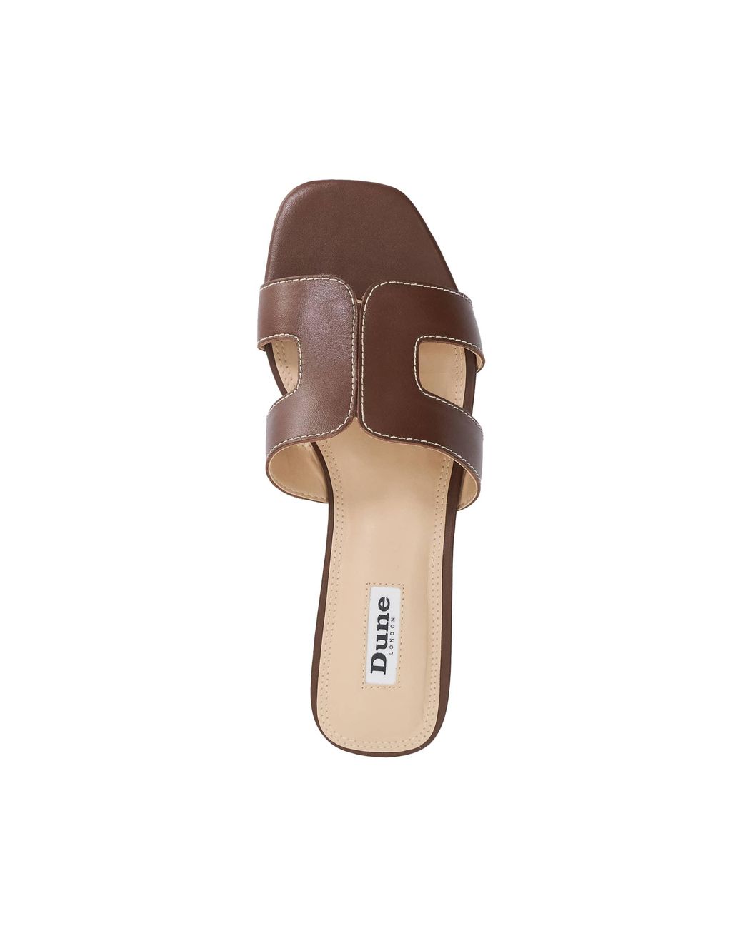 Dune Brown Loupe Smart Slider Sandals