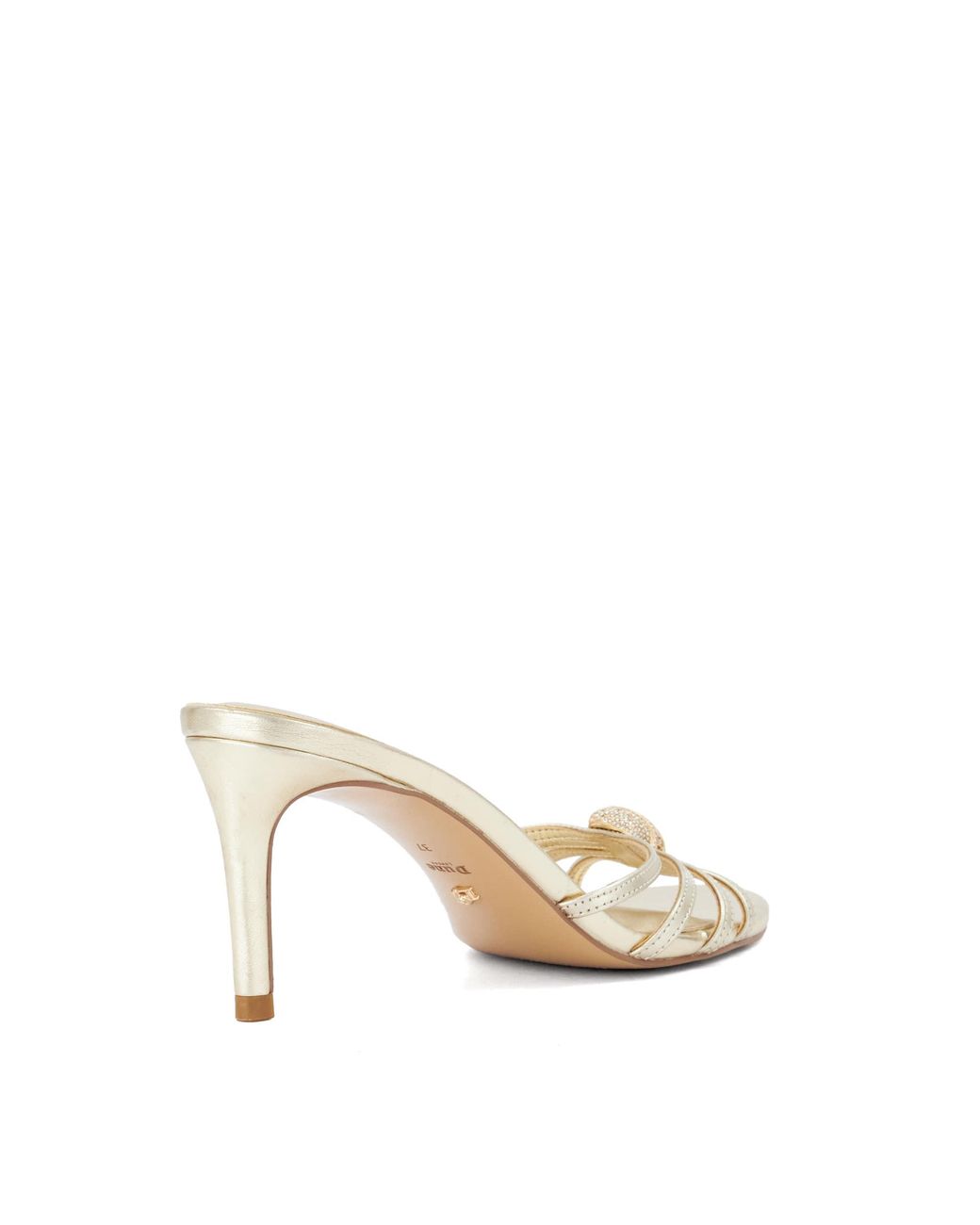 Dune Metallic Masson Embellished Heeled Mules