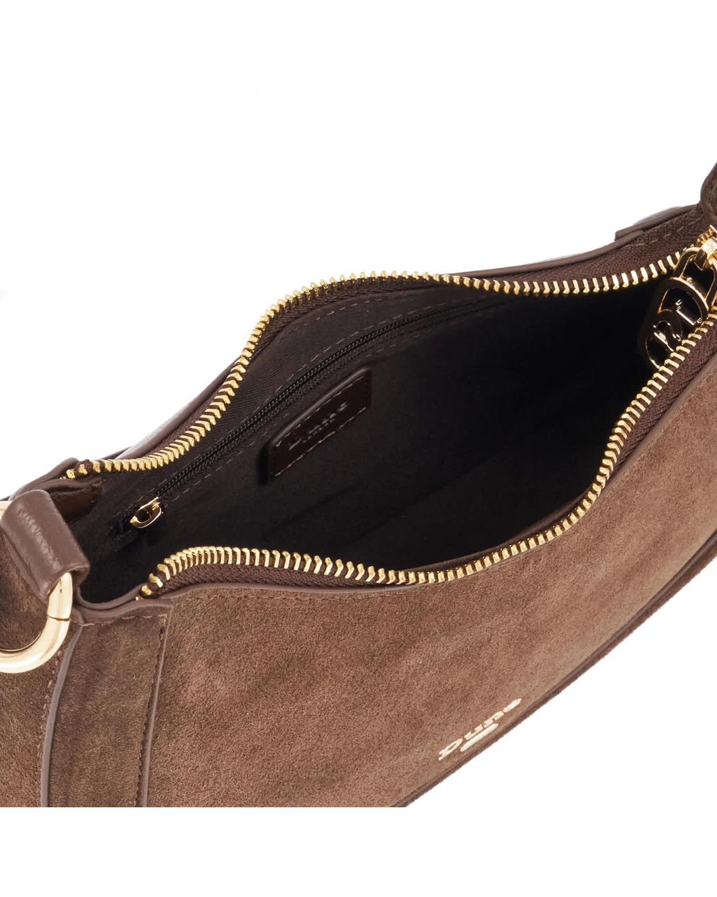 Dune Brown Direction Chain Detail Shoulder Bag
