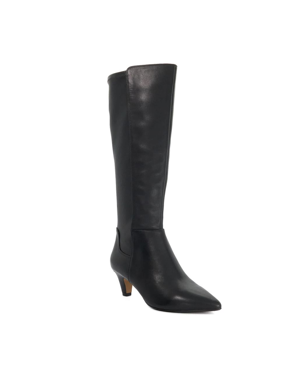 Dune Black Wf Sera Wide Fit Knee High Kitten Heel Boots