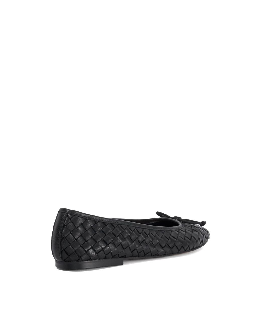 Dune Black Wf Heat Woven Ballet Flats