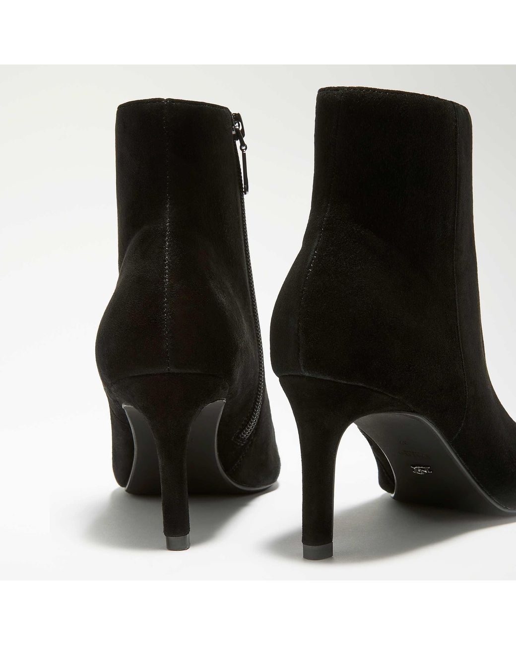 Dune Black Wf Obsessively Wide Fit Pointed Toe Heel Ankle Boots