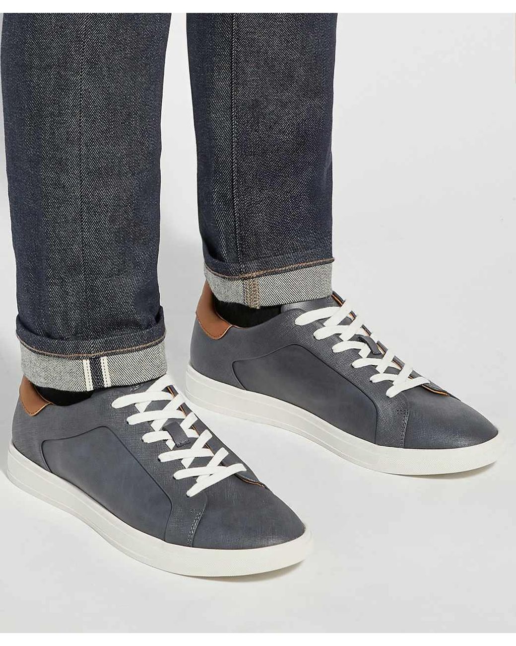 Dune Blue Traces Lace-Up Trainers for men