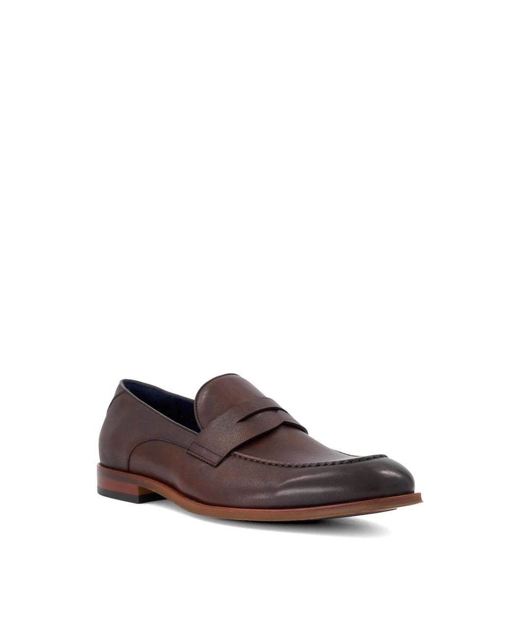 Dune Brown Staten Slip-On Penny Loafers for men