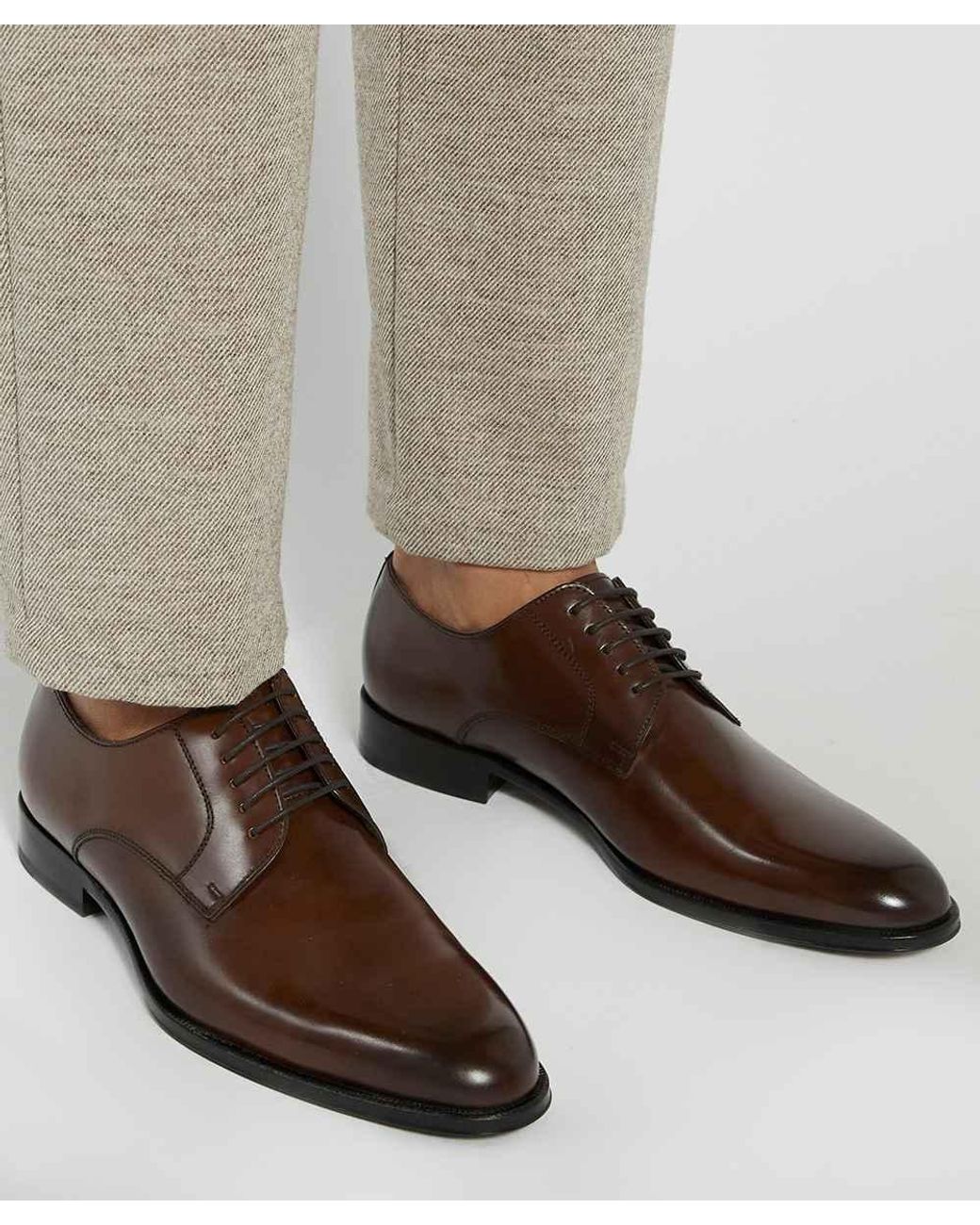 Dune Brown Salisburry Smart Derby Shoes for men