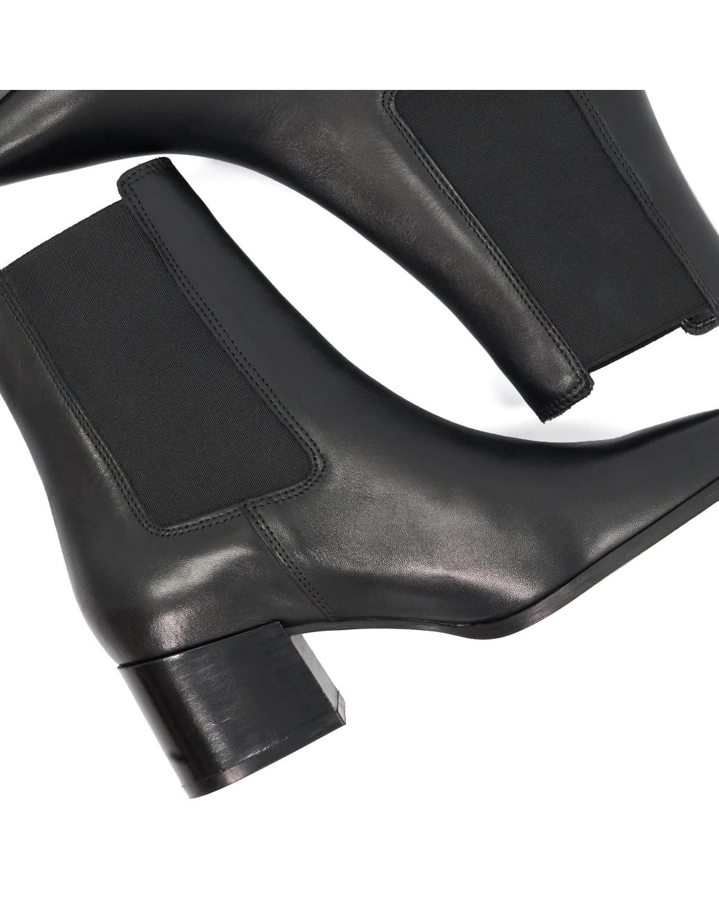 Dune Black Pimo Block-Heel Ankle Boots