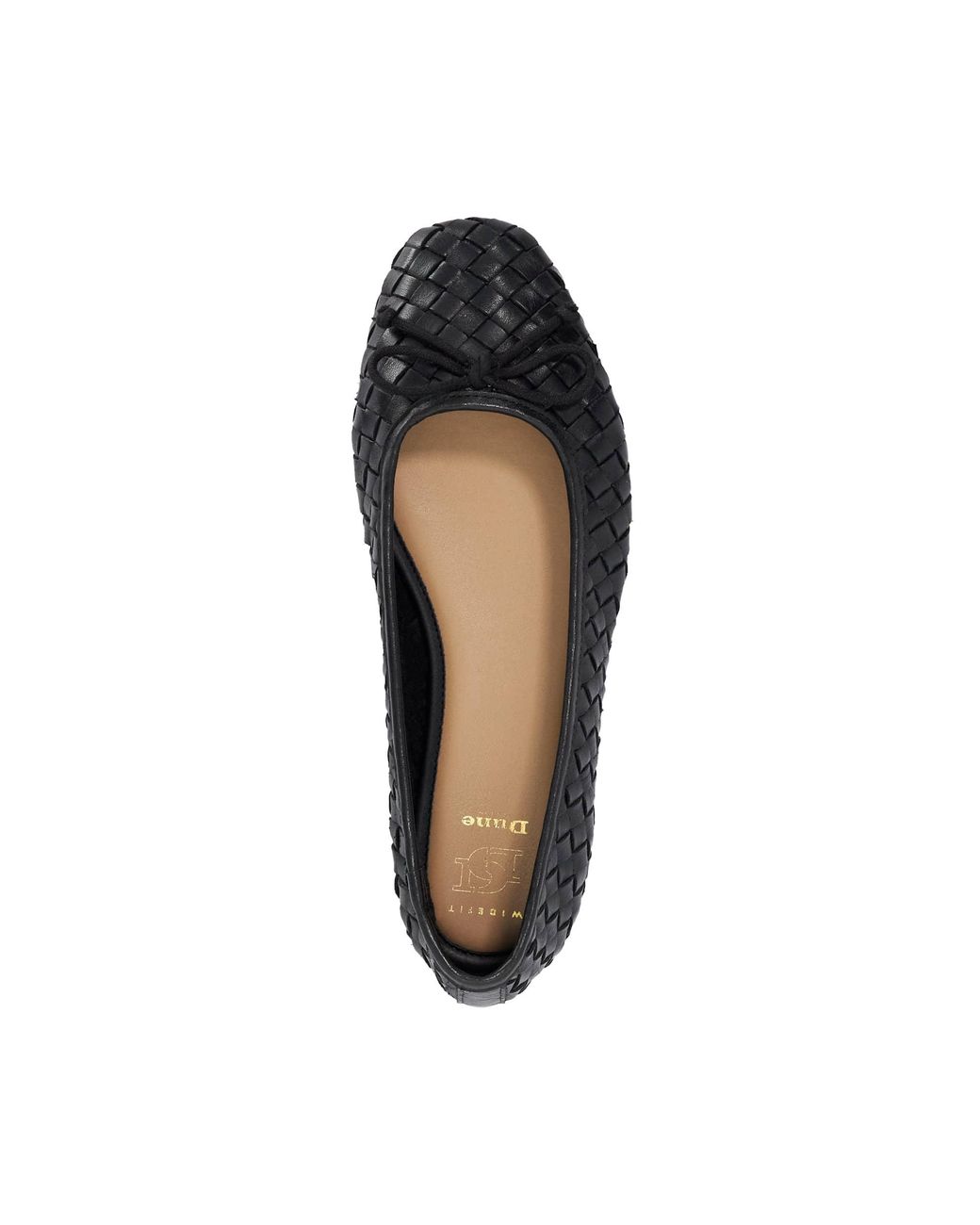 Dune Black Wf Heat Woven Ballet Flats