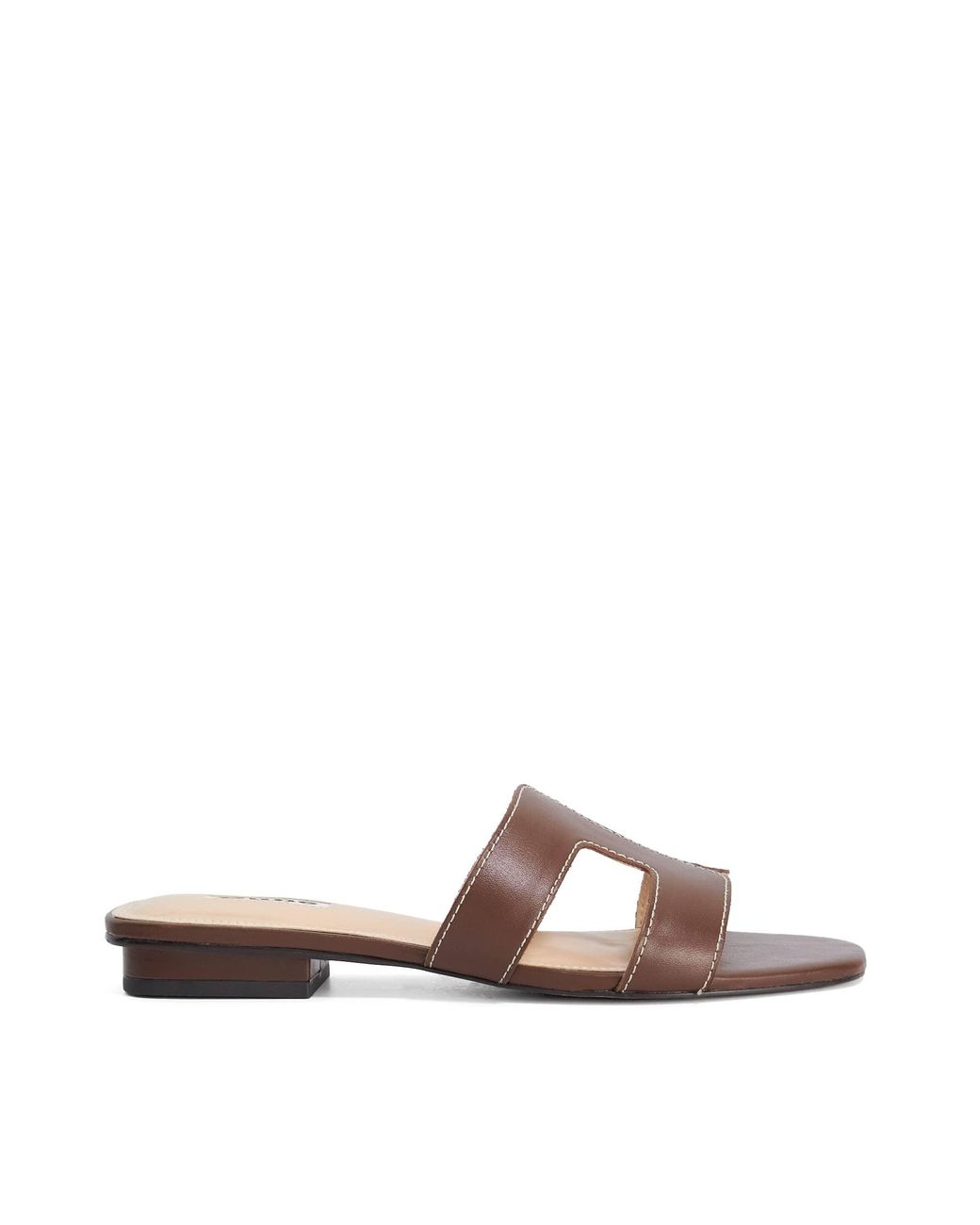 Dune Brown Loupe Smart Slider Sandals