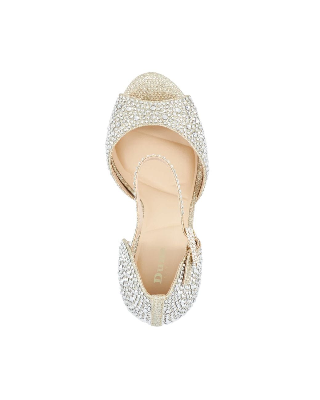 Dune Metallic Myans Block-Heel Platform Sandals