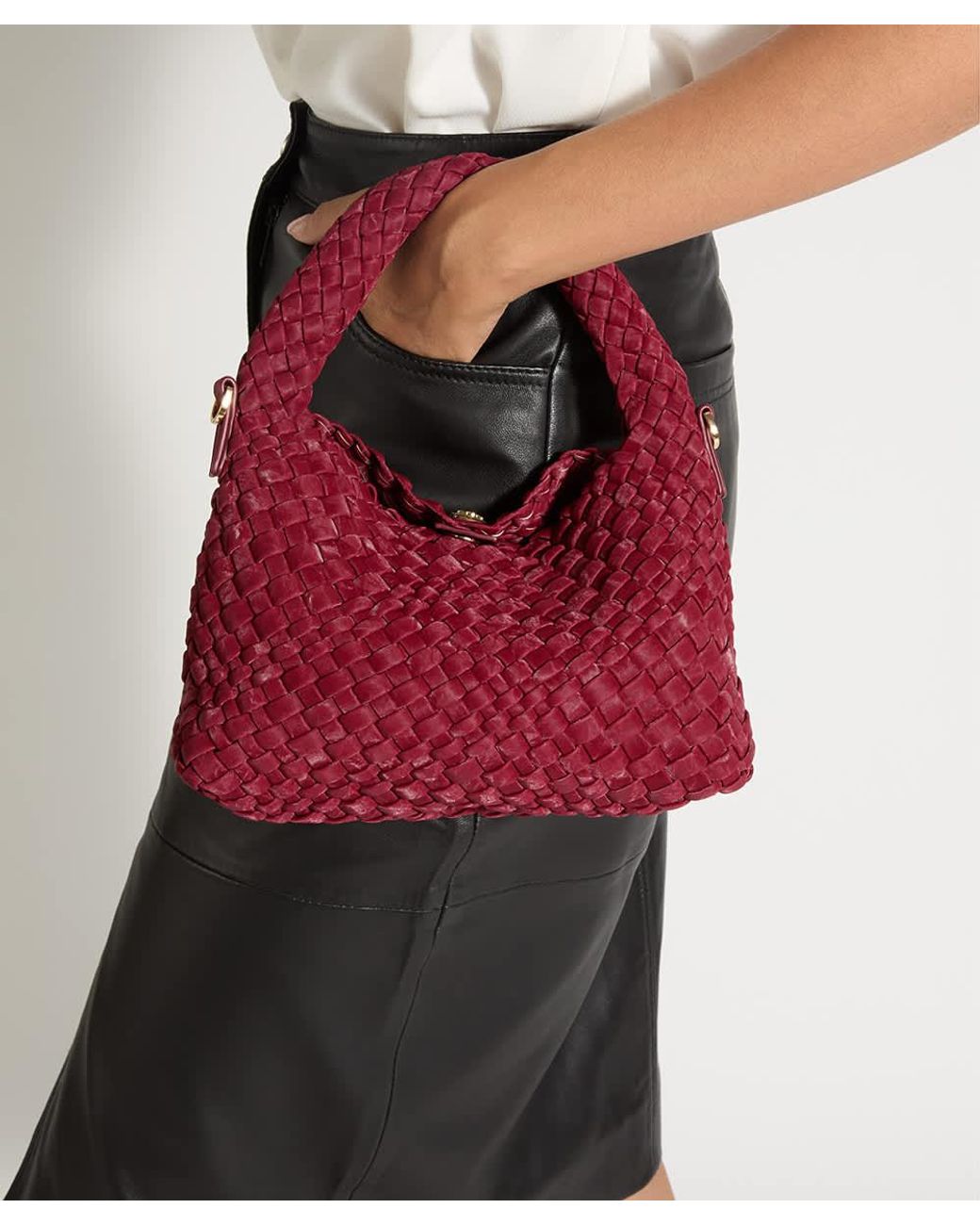 Dune Red Dinkydeliberate Mini Woven Grab Bag