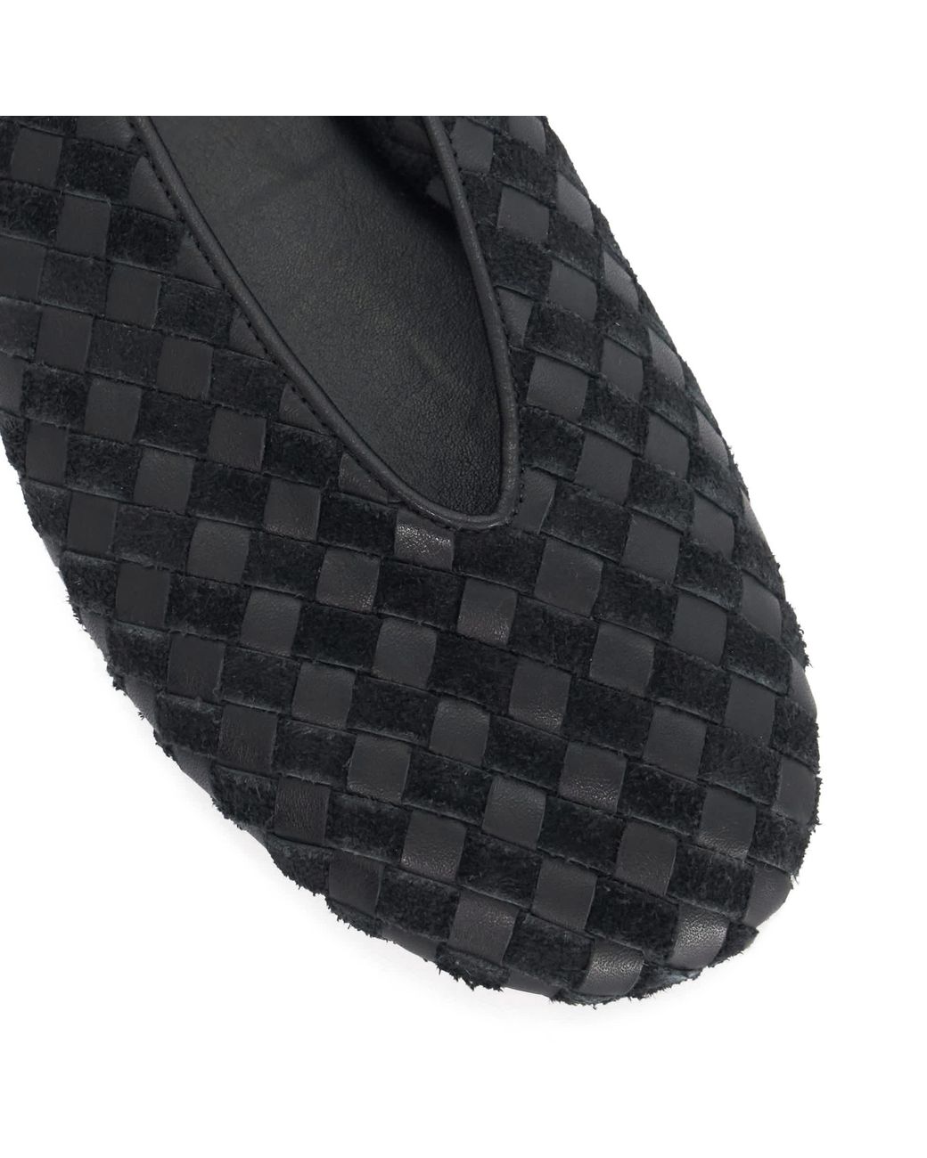 Dune Blue Homely Woven Ballet Flats