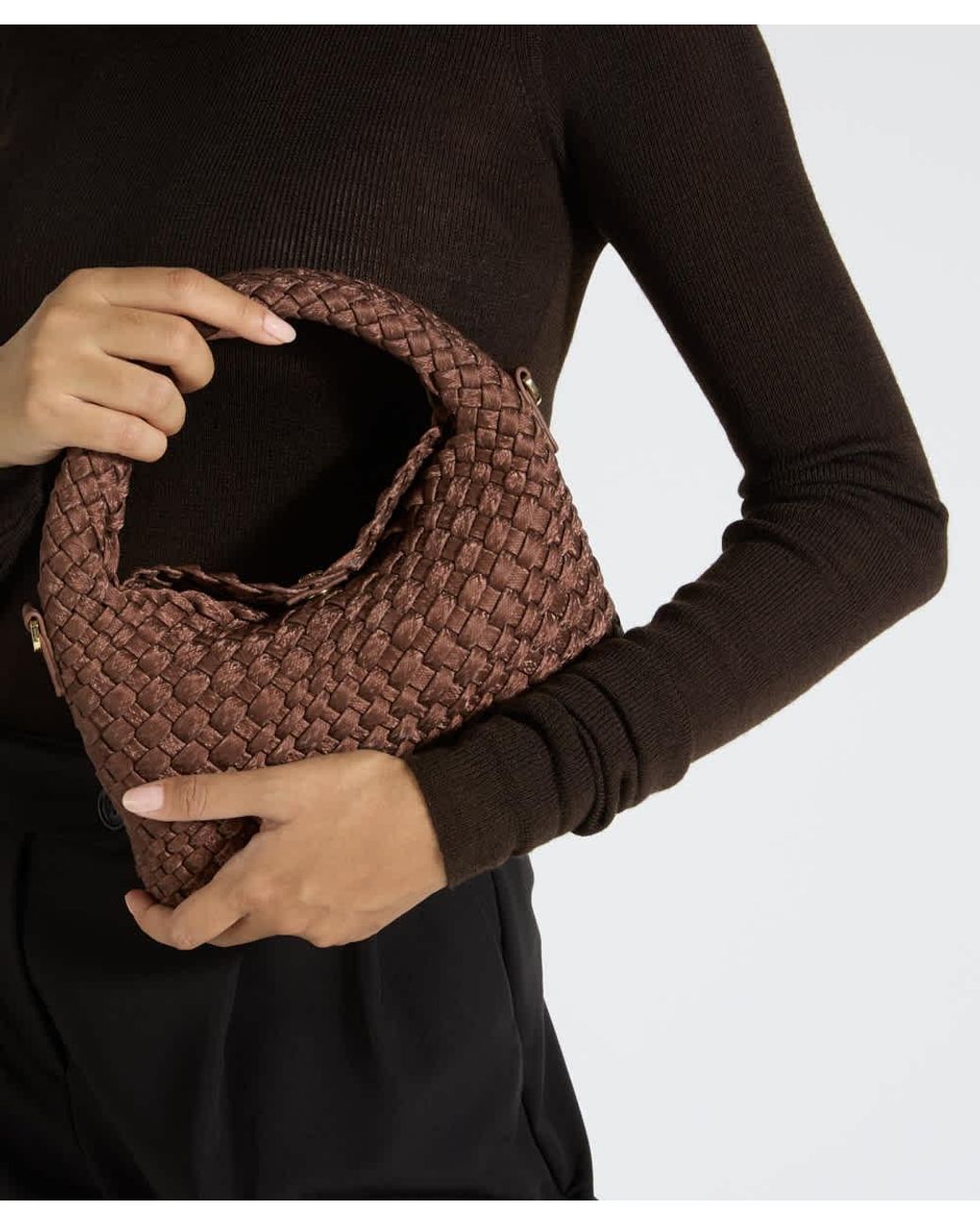Dune Brown Dinkydeliberate Mini Woven Grab Bag