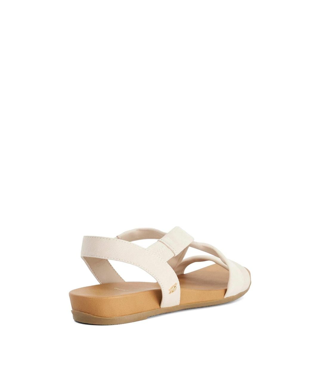 Dune Natural Wf Landies Wide Fit Casual Sandals