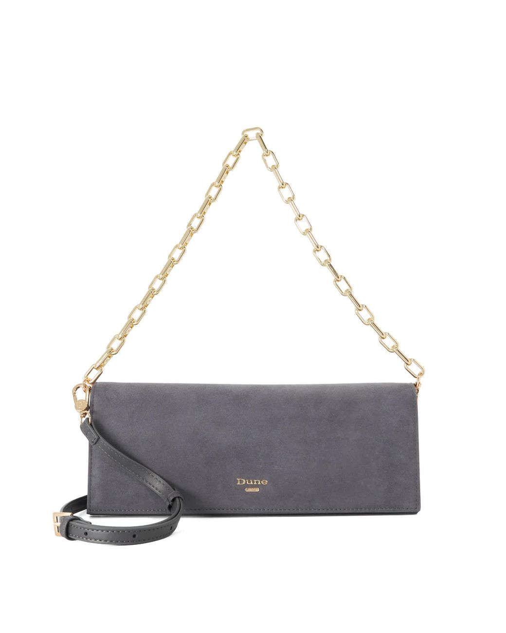 Dune Gray Bemuse Multi-Strap Shoulder Bag