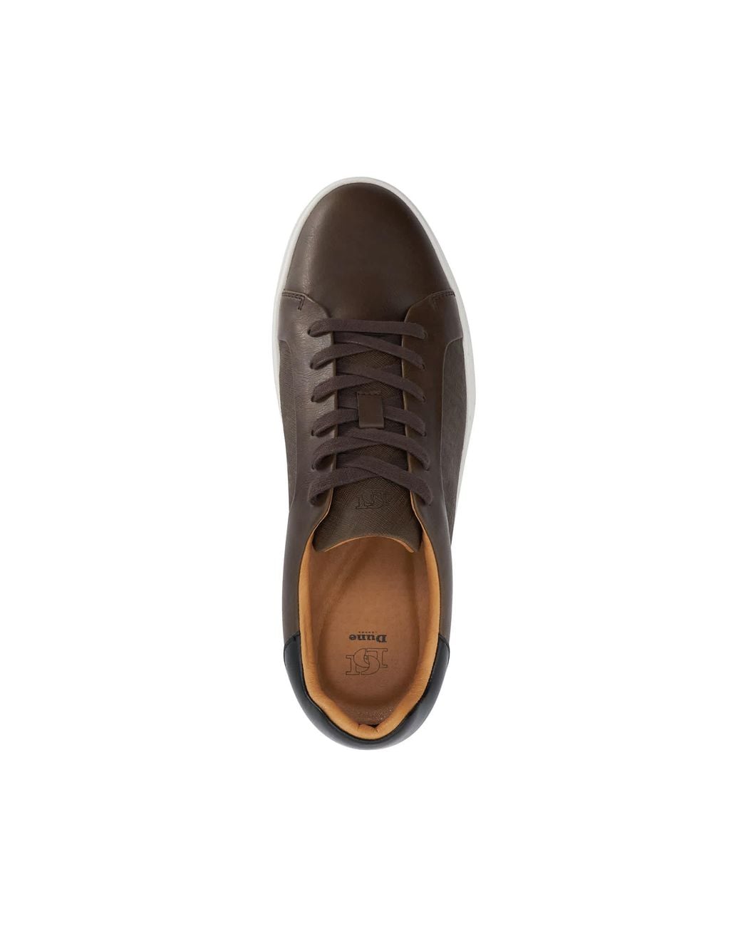 Dune Brown Traces Lace-Up Trainers for men