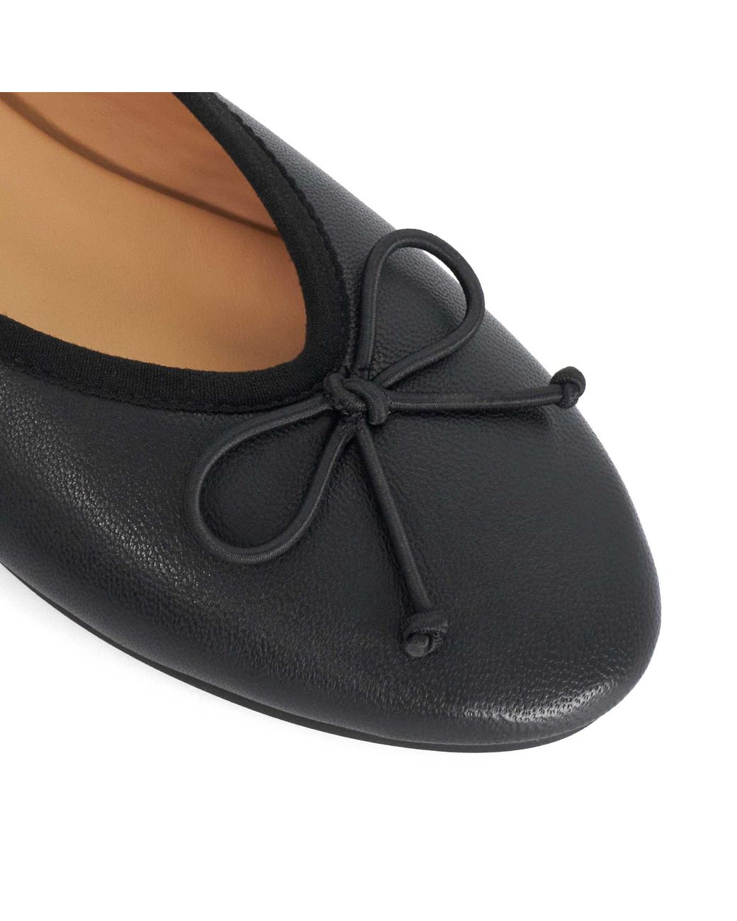 Dune Blue Honeydrop Bow-Detail Ballet Flats