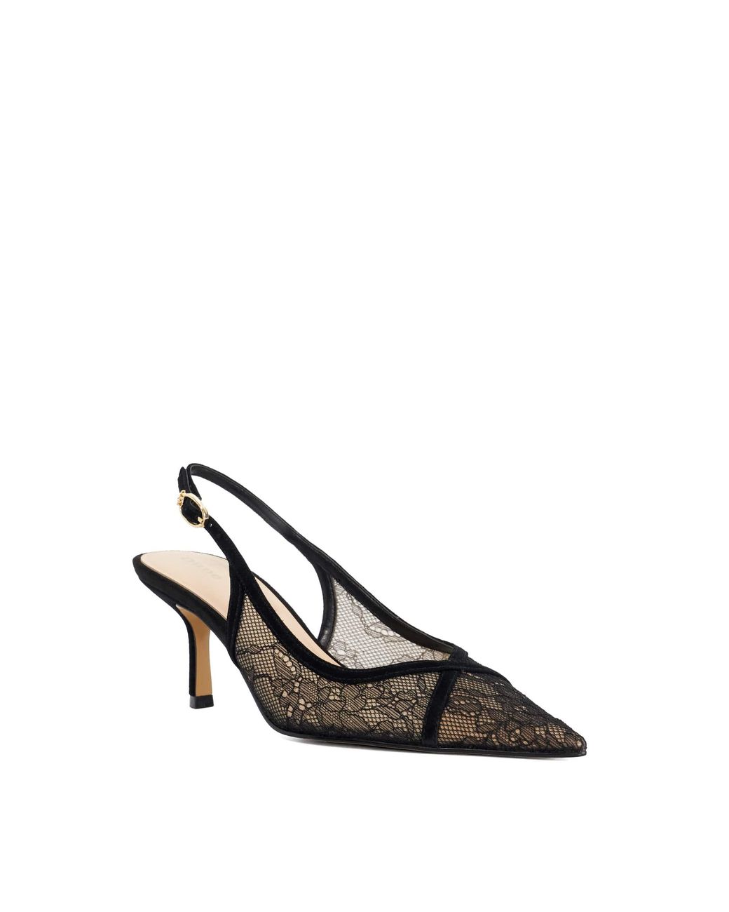 Dune Black Devinity Slingback Court Shoes