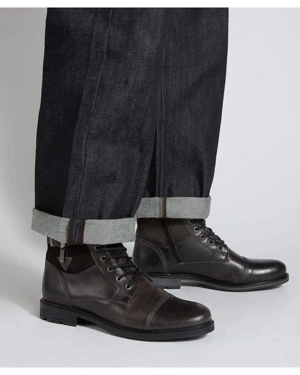 Dune Black Call Casual Buckle Detail Ankle Boots for men