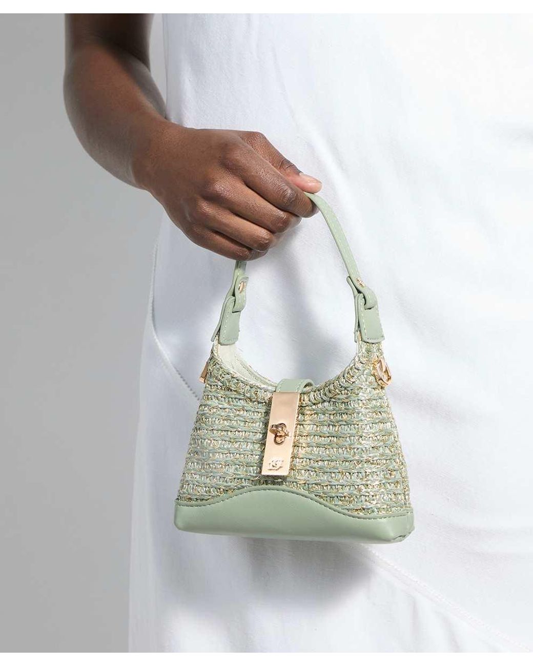 Dune Green Supportive Turn Lock Micro Bag