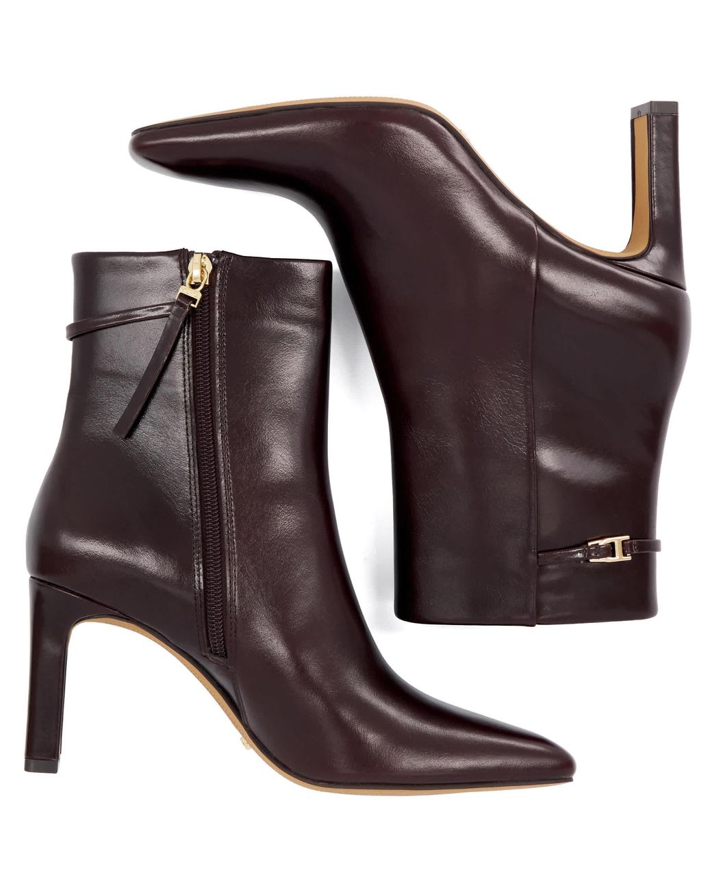 Dune Brown Onora Heeled Ankle Boots