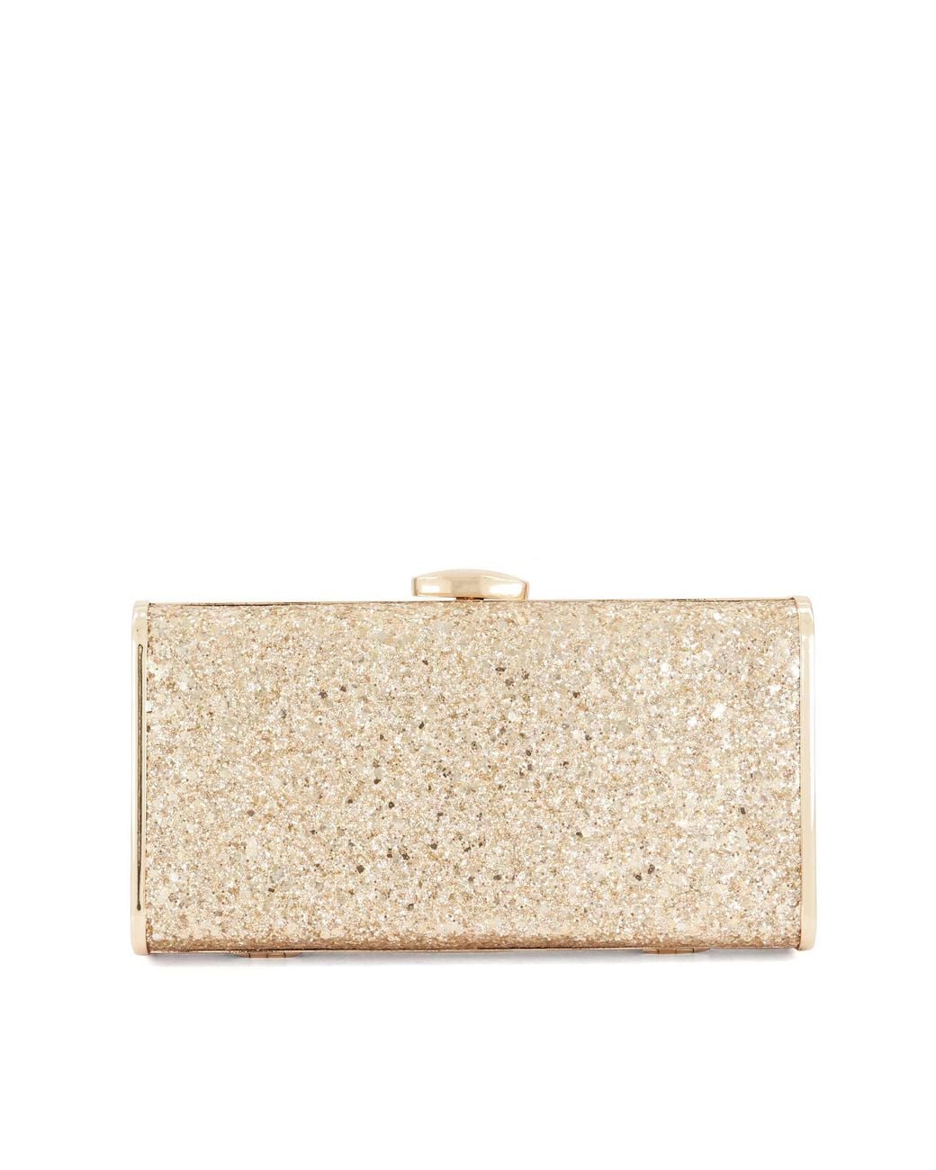 Dune Natural Bracing Structured Clutch Bag