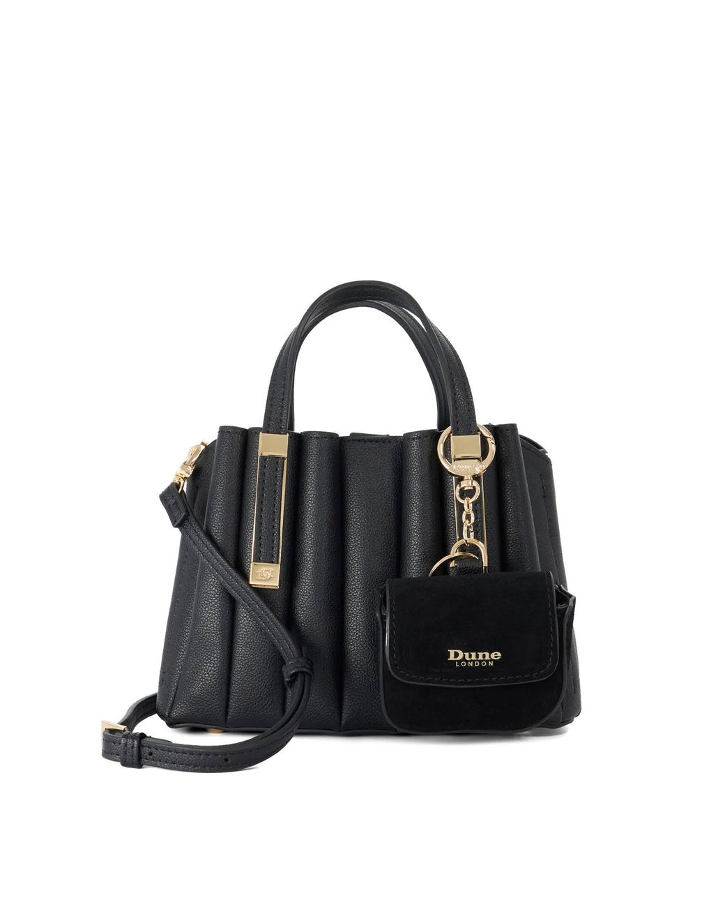 Dune Black Dinkydolly Pleated Top-Handle Bag