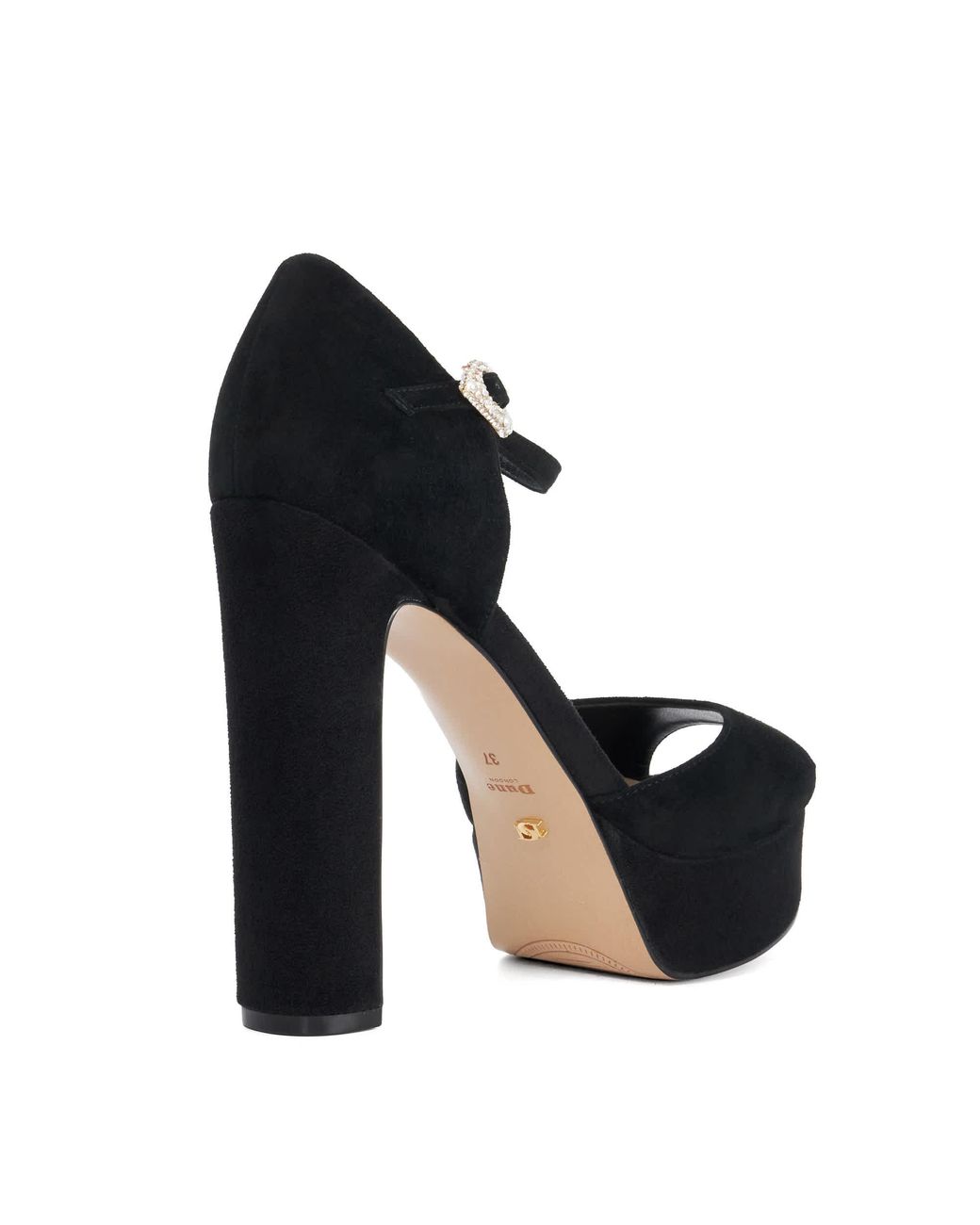 Dune Black Myans Block-Heel Platform Sandals