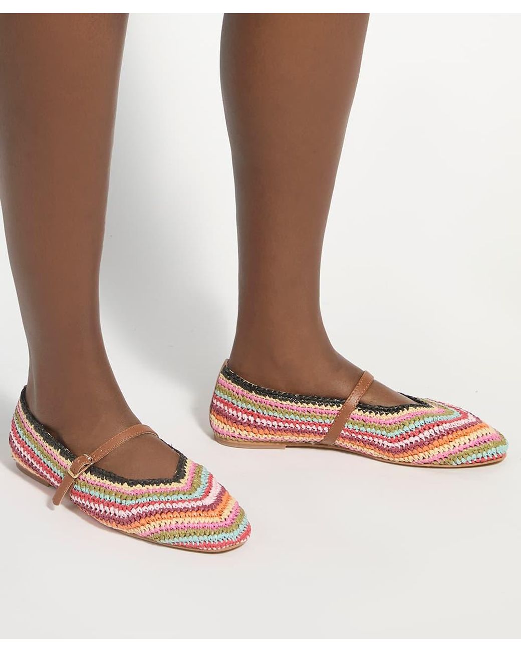 Dune Pink Haloha Raffia Mary-Janes