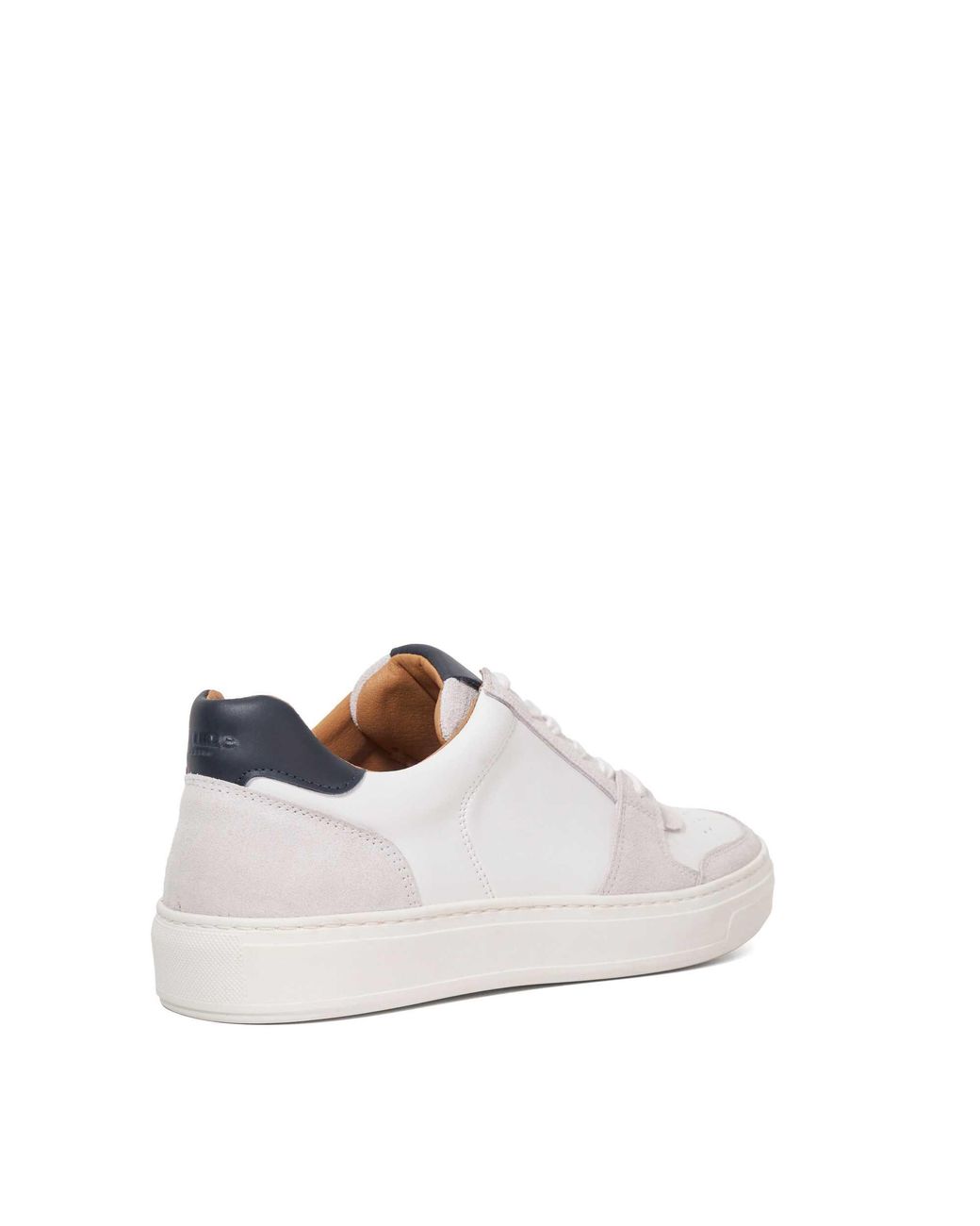 Dune White Tawly Leather Cup Sole Trainers for men