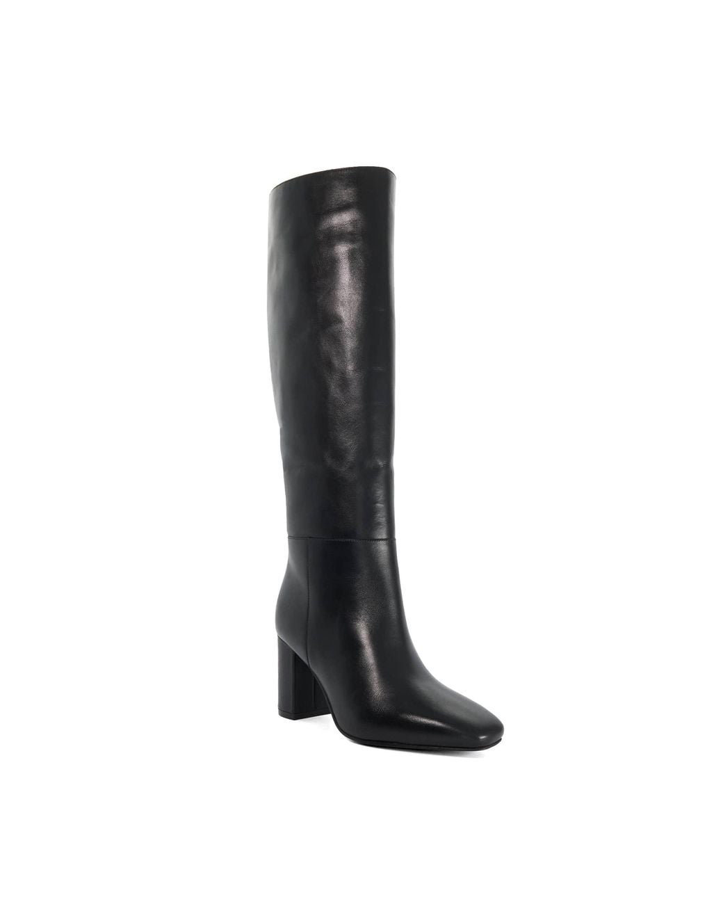 Dune Black Salts Heeled Knee-High Boots