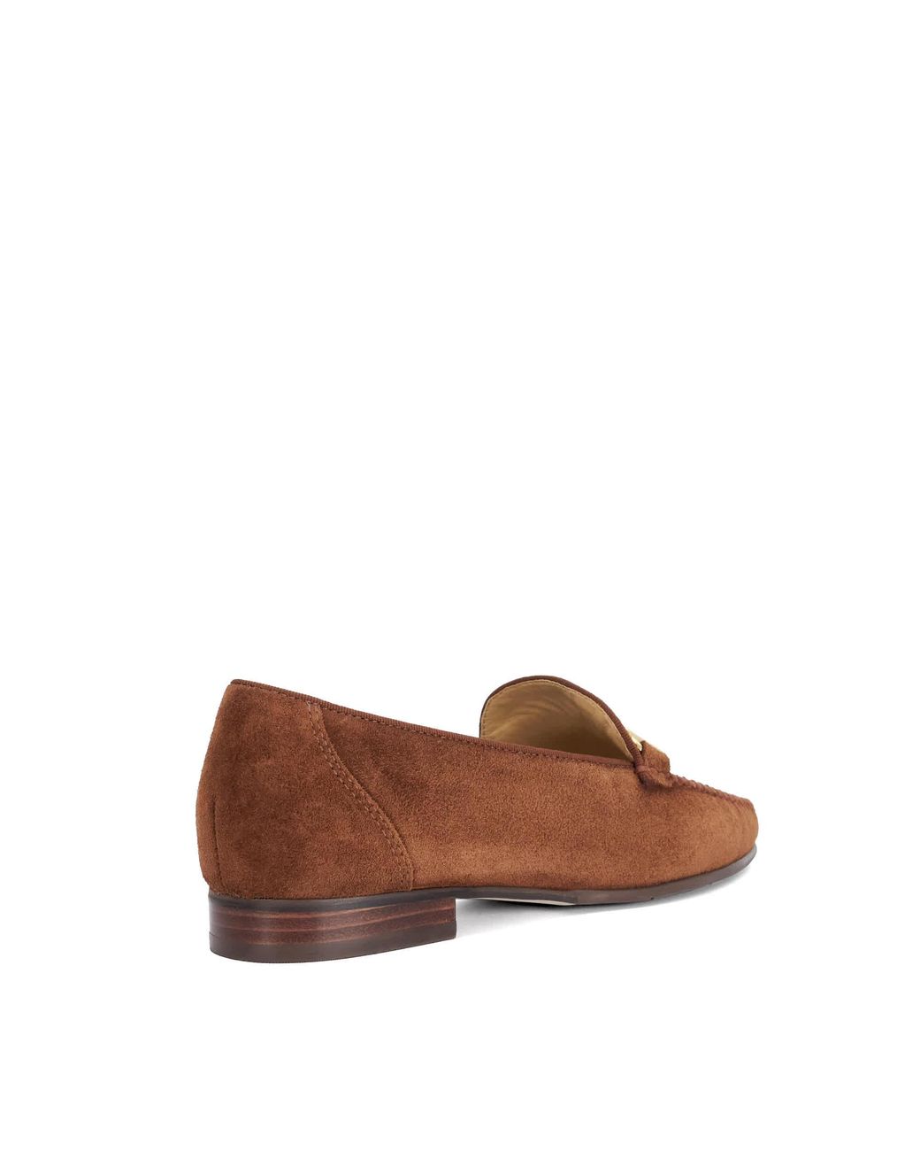 Dune Brown Gilli T Snaffle Trim Leather Loafers