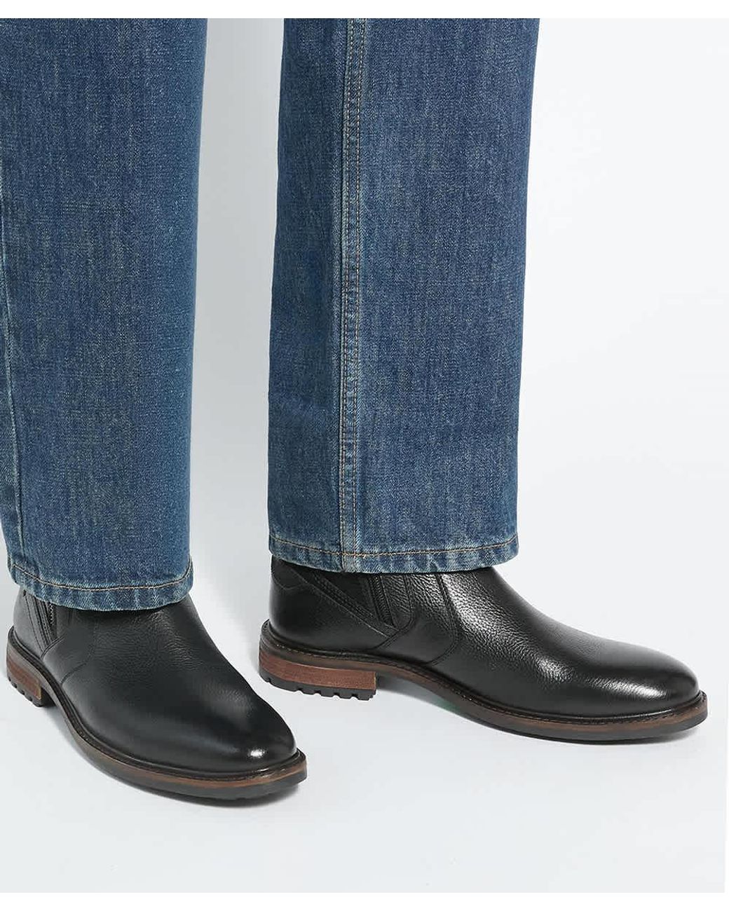 Dune Black Scouter Zip-Detail Ankle Boots for men