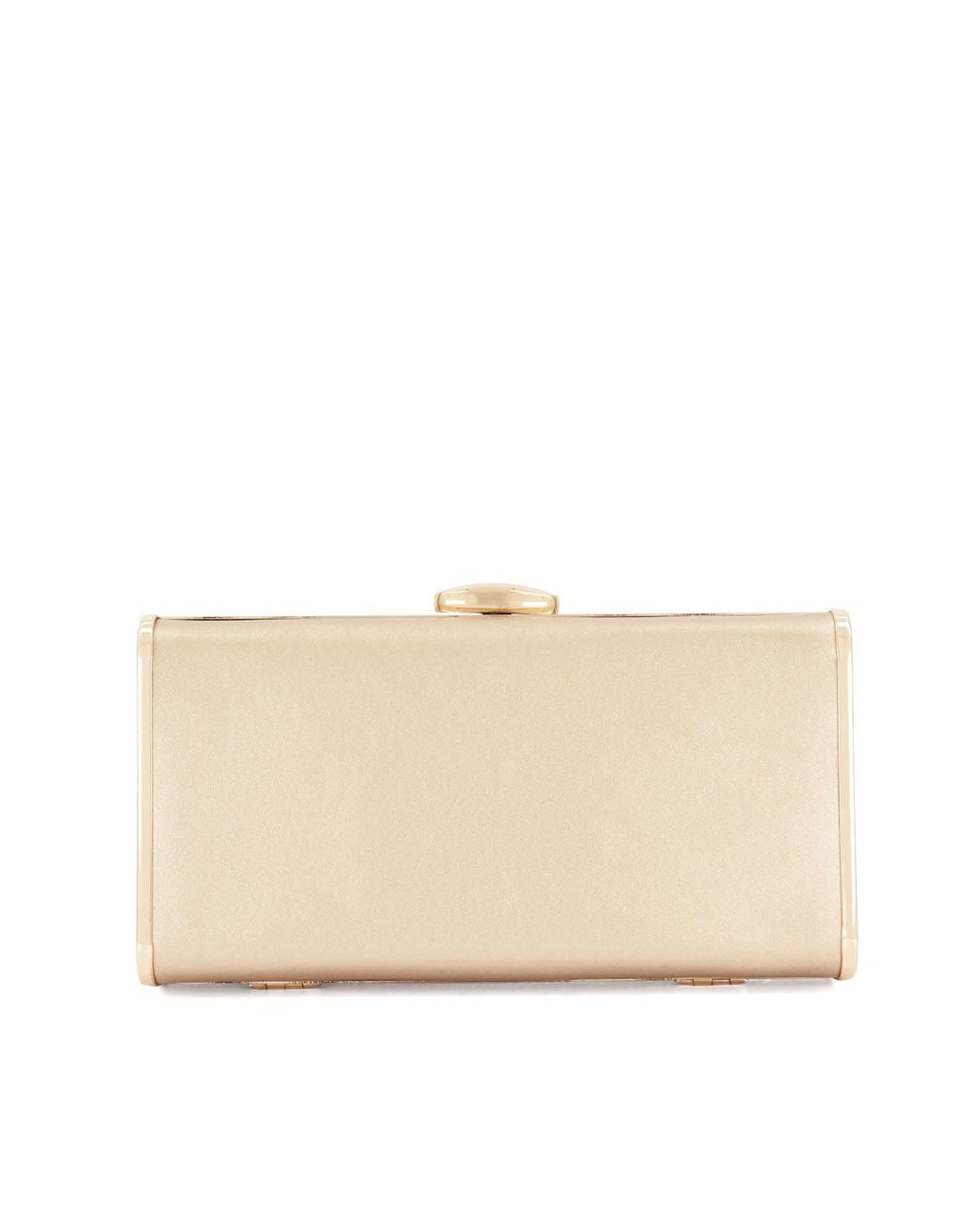 Dune Natural Bracing Structured Clutch Bag