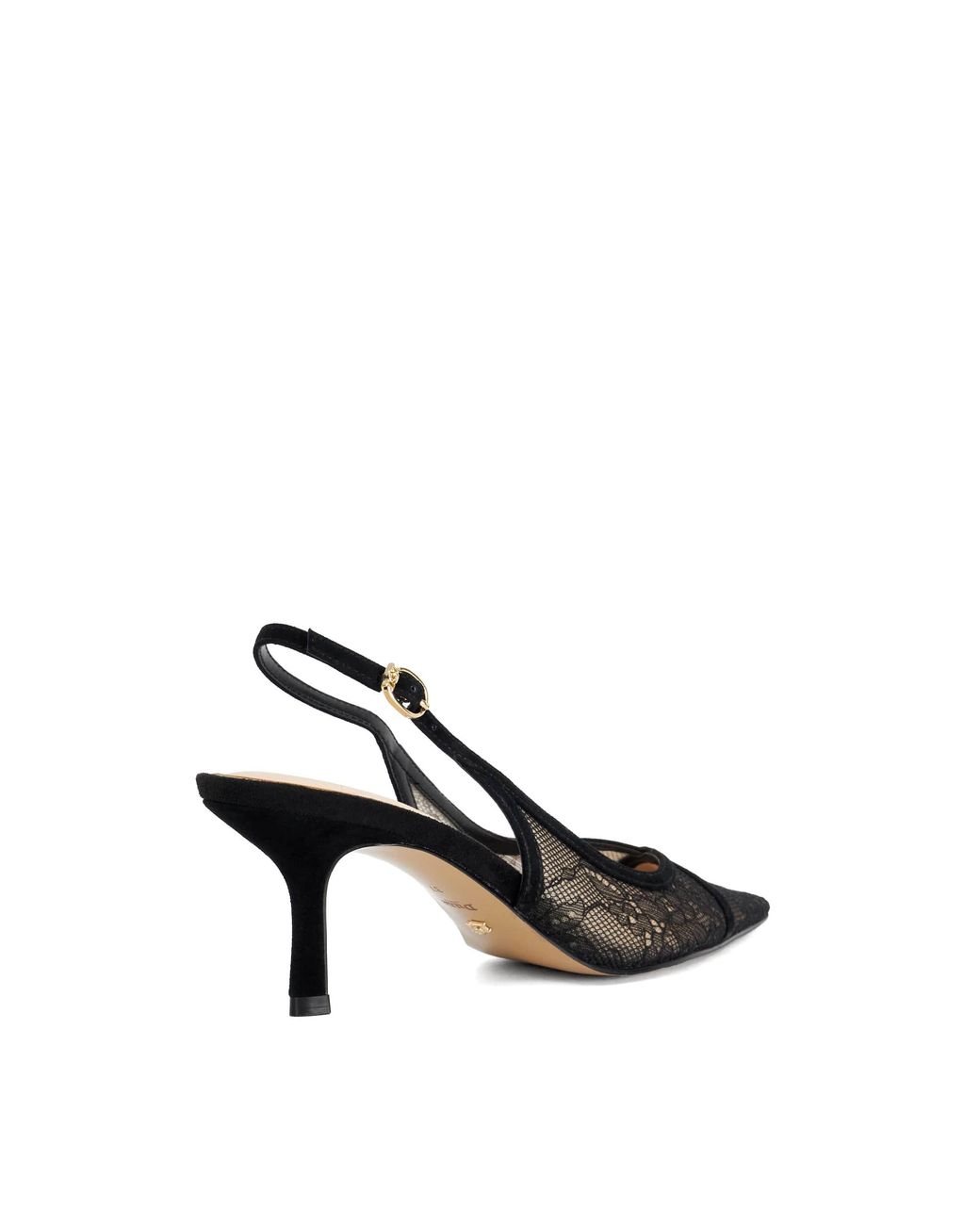Dune Black Devinity Slingback Court Shoes