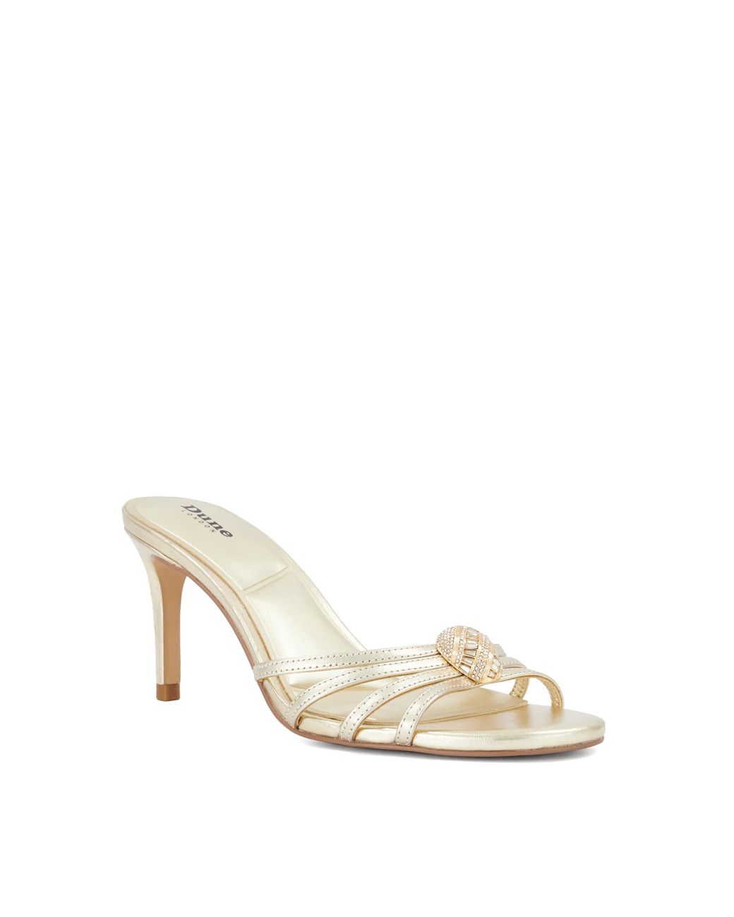 Dune Metallic Masson Embellished Heeled Mules