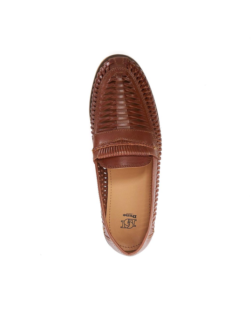 Dune Brown Brickles Casual Woven Loafers for men