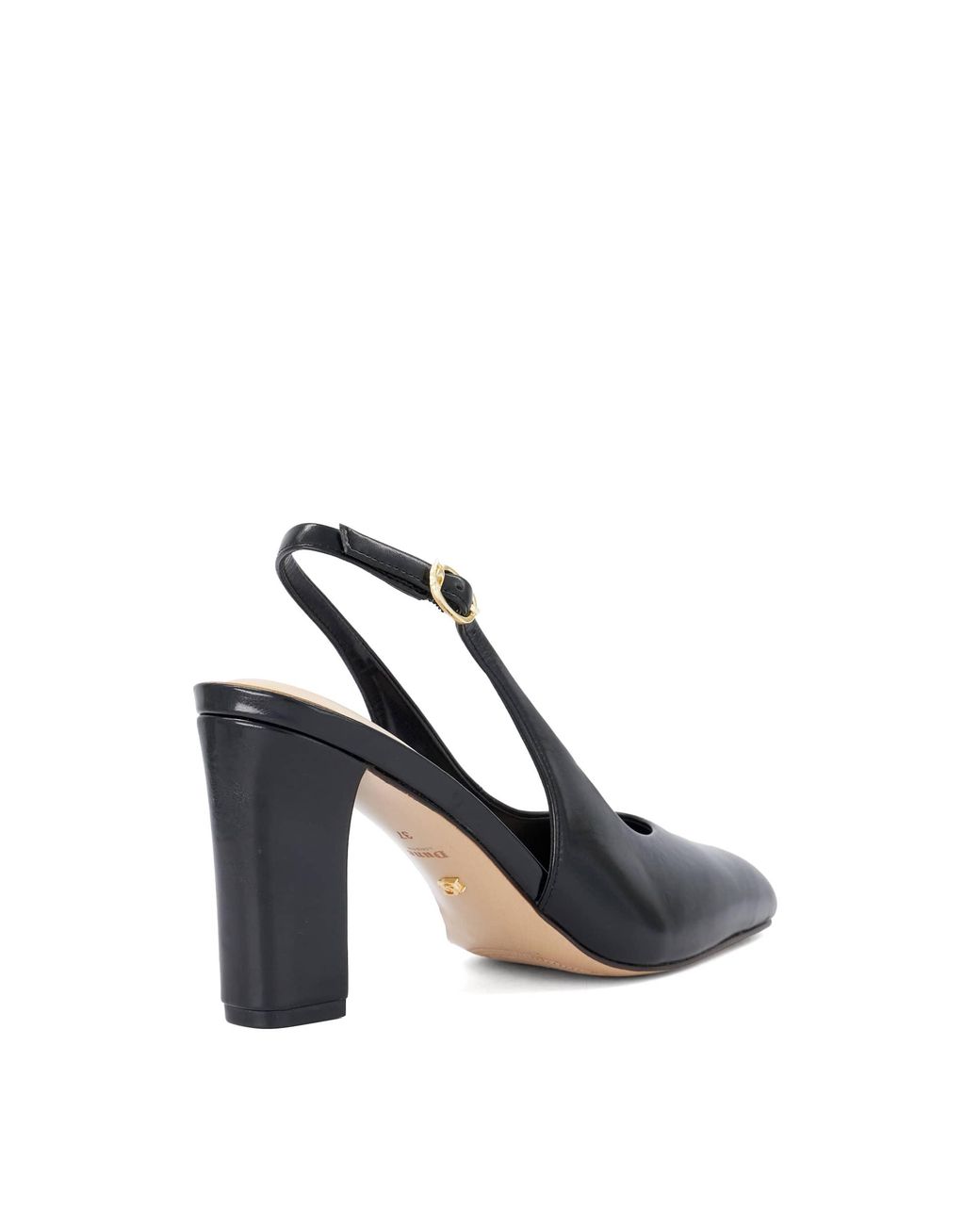 Dune Blue Defining Chisel-Toe Slingback Court Shoes