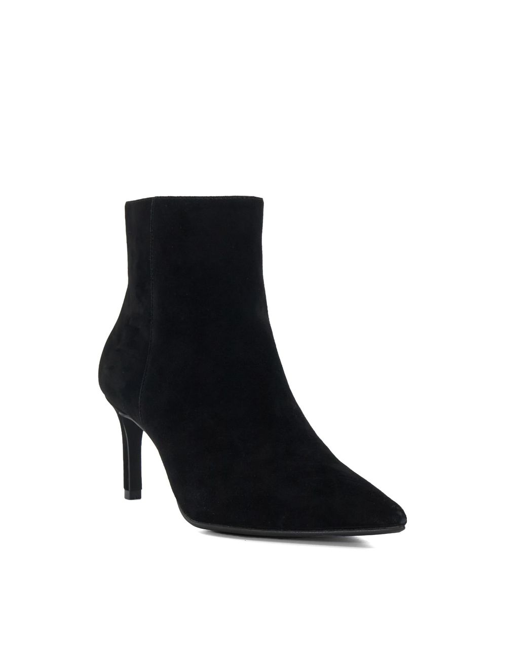 Dune Black Wf Obsessively Wide Fit Pointed Toe Heel Ankle Boots